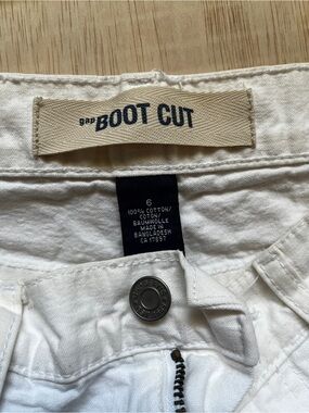 GAP White Boot-Cut Jeans